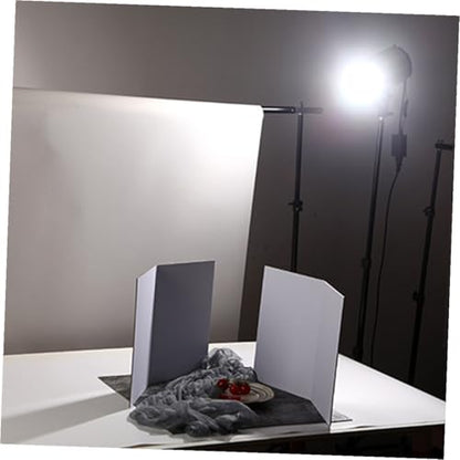Photography Reflective Board and Backdrop for Studio and Outdoor Use, Thick A4 Foldable Photo Background Cardboard with Black and White Reflector Panels for Professional Lighting