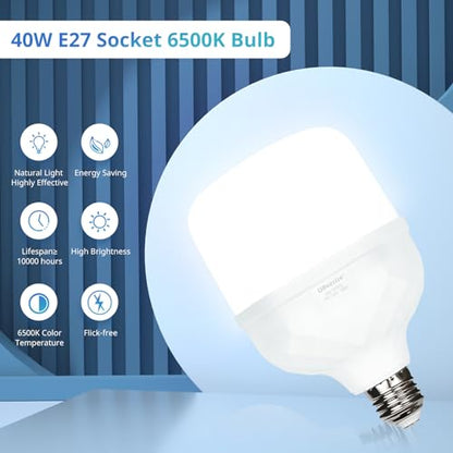 UBeesize Softbox Photography Lighting Kit, 16” x 16” Continuous Lighting Kit with 40W E27 Socket 6500K Bulb, Professional Photo Studio Lighting for Video Recording, Portrait Shooting - style: 16" softbox lighting kit
