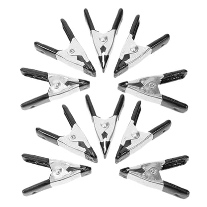 HOMSFOU 10pcs Heavy Duty Spring Mini Clips for Woodworking Photography Backdrop Holder and Garland Clamps Metal Construction for Secure Fixing and Versatile Use