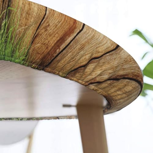Wood exture Background Oval Fitted Tablecloth with Elastic Edged, Waterproof Wipeable Oval Table Cover Used for Family Gatherings, Fits 48"x80" Oval Tables, Style121 - color: Wood Texture -10, size: 48" x 80" (Oval)