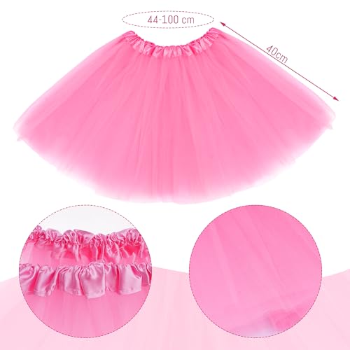 hoyuwak 5Pcs Easter Bunny Costume Set Includes Rabbit Ear Headband Nose Pink Tutu Skirt Bow Tie and Tail for Women Cosplay