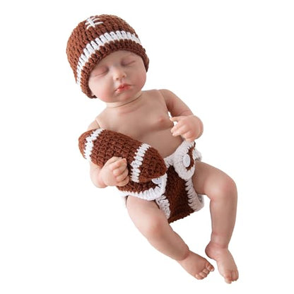 Jastore Baby Photography Props Football Cap Newborn Boy Girl Photo Shoot Outfits Crochet Costume Infant Knitted Hat Sets