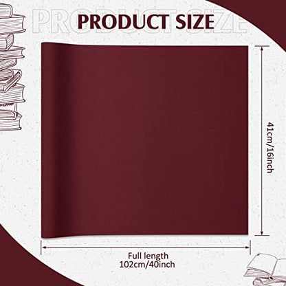 PerKoop Book Cloth for Book Binding 40 x 16 Inch Fabric Surface Paper Backed Bookcover Archival European Durable Strong Bookbinding Supplies Cover Books Album Scrapbooking (Dark Red,Suede Fabric) - color: Dark Red