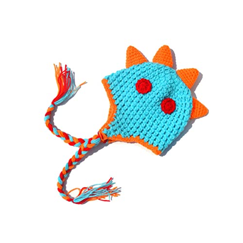 JIAHG Newborn Baby Photography Props Crochet Knitted Outfit Cute Dinosaur Hat & Pants Boys Girls Photoshoot Halloween Costume - color: Blue Dinosaur