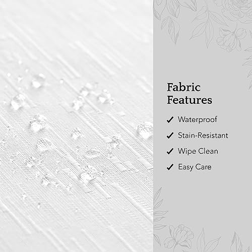 Elrene Home Fashions Continental Solid Texture Water and Stain Resistant Fabric Dining Napkins, Set of 4, 17"x17", White - color: White, size: 17" x 17" (Set of 4)