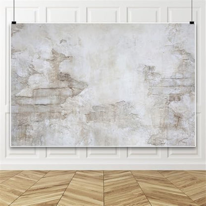 Laeacco Rustic Rock Wall Backdrop 8x6ft Shabby Lime Wall Photography Backdrop Grunge Brick Wall Realistic Wall Photo Studio Rough Stone Wall Child Adults Baby Photo Portraits Video Props - size: 8x6ft
