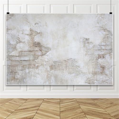 Laeacco Rustic Rock Wall Backdrop 10x8ft Shabby Lime Wall Photography Backdrop Grunge Brick Wall Realistic Wall Photo Studio Rough Stone Wall Child Adults Baby Photo Portraits Video Props - size: 10x8ft