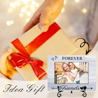 Forever Friends Picture Frame,Women Friend Bestie, 4 x 6 Picture Frame with Stand for Tabletop Display.(Light Purple) - color: Frame18