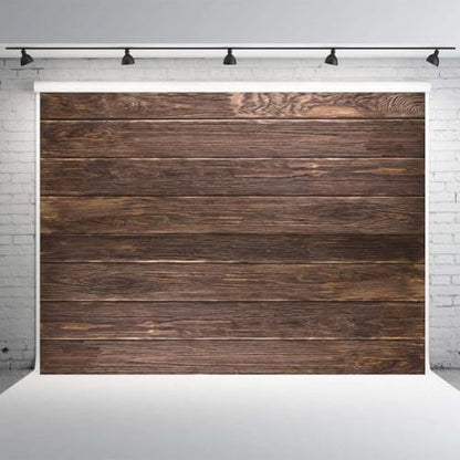 Wood Vinyl Backdrop Rustic Brown Wooden Board Wall Portrait Photography Background 8x6FT,8x6FT(Width 240cm x Height 180cm) - size: 8x6 FT