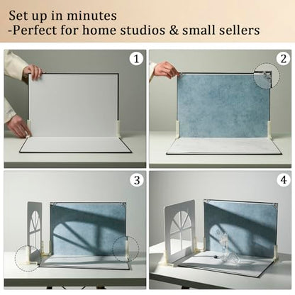 Photo Backdrop Board with Shadow Boards, 10Pcs 20Patterns Food Photography Backdrops, Table Top Small Shooting Kit (Small Size 16x11.5in), MDAOCRY