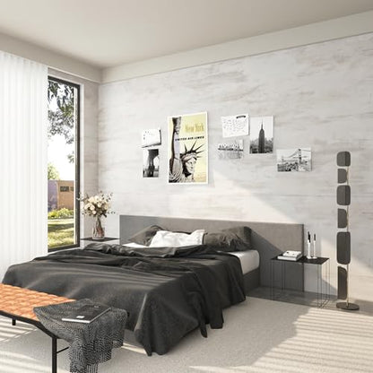 TOTIO Cream Concrete Wallpaper Peel Stick Milky White Plaster Effect Contact Paper 32x78inch Air Guide Slot Design Matte Thick Self-Adhesive Waterproof Vinyl Wrap Modern Industrial Style Wall Stickers - color: Ivory White, size: 32" x 78"