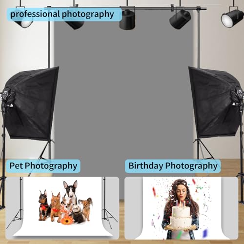 Grey Backdrops for Photography, Photobooth Professional Photo Backdrop Curtains, Studio Portrait Video Teams Photo op Backdrop Solid Color Backdrops for Photography 10x10FT - color: Grey, size: 10x10FT