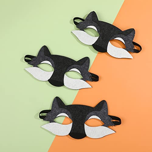 Felt Wolf Masks Half Face: 20pcs 7.86X3.93X0.12in Animal Mask Dress-up for Carnival Party Halloween Performance Photography Props