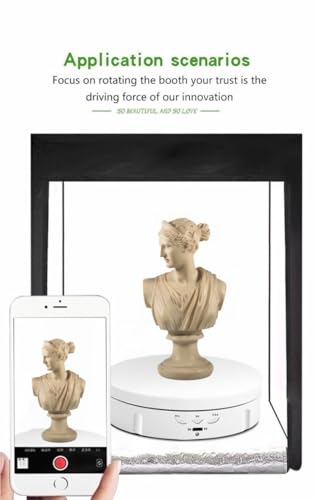 JAYEGT Motorized Rotating Display Stand, 5.74inch /22LB Load, 360 Degree Electronic Turntable Display Stand for Photography Products Shows, Jewelry, Watch, 3D Models, Cake, White - color: white
