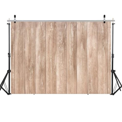 LYWYGG 7x5ft Wood Backdrop Natural Wooden Board Photography Background Birthday Party Banner Backdrops CP- 619