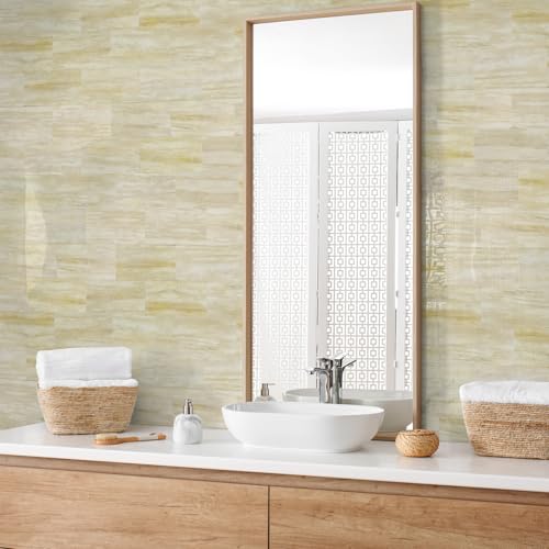 20 Sheets Polished Marble Beige PVC Subway Tiles Peel and Stick Backsplash,12''Heat Resistant Stick on Tiles for Kitchen,Waterproof Peel and Stick Wall Tiles for Bathrrom - color: Polished Marble Beige