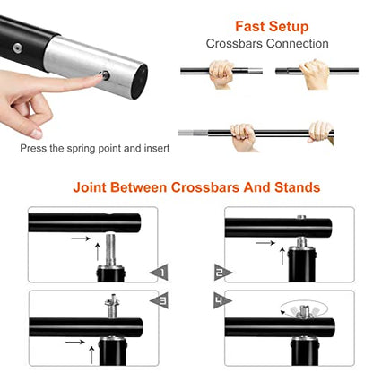 iMounTEK Backdrop Stand for Party, 6.5 * 9.84 ft Photographic Studio Photo Backgrounds Adjustable Photo Backdrop Stand Kits with a Carrying Bag Photo Backdrop Stand for Photography/Wedding - color: Black