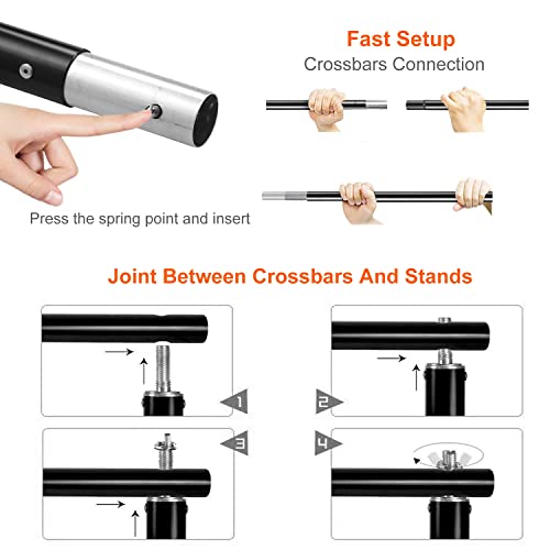 iMounTEK Photo Video Studio 6.56ft x 9.84ft Backdrop Stand Photographic Studio Adjustable Photo Backdrop Stand Kits with a Carrying Bag Photo Backdrop Stand for Parties/Birthday/Wedding - color: Black, size: 6.56ft x 9.84ft