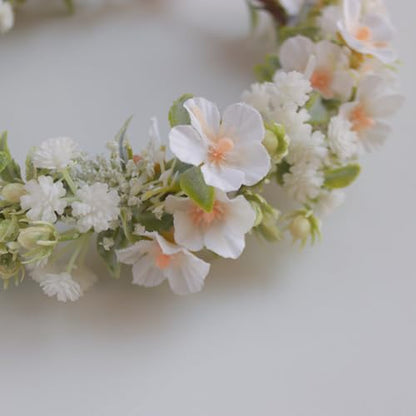 Vividsun Bridal Green Leaf flower Crown Eucalyptus Floral Headband Wedding Festivals Photo Props (I/white green) - color: I/white green