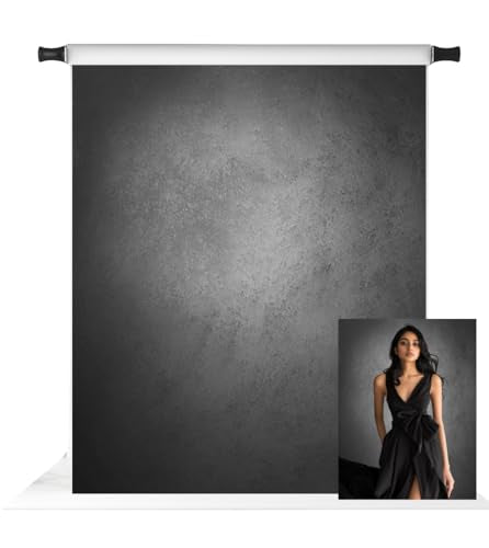 Kate 5x7ft Grey Backdrops for Headshot Portrait Gray Background Old Master Texture Backdrop Photo Fabric Studio Props - color: Grey, size: 5x7ft