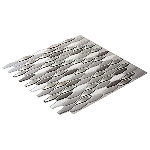 Art3d 12" x 12" x 0.06" (Pack of 6) Wall Panel Marble, Black/White - color: Black/White