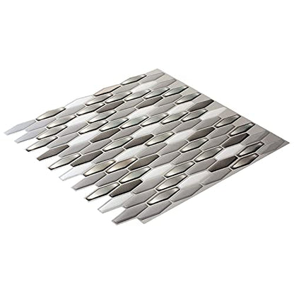 Art3d 12" x 12" x 0.06" (Pack of 6) Wall Panel Marble, Black/White - color: Black/White