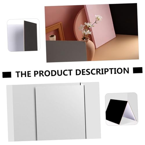 Mikinona Foldable Reflective Photography Board for Tabletop Studio Use, Thickened Black White Photo Background Reflector Panel for Indoor and Outdoor Shooting