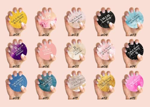 Personalised Manicurist Disc, 4'' Advertising Tool and Photo Prop for Nail Artists, Salons - Customized Acrylic Plate (Style 3) - color: Style 3