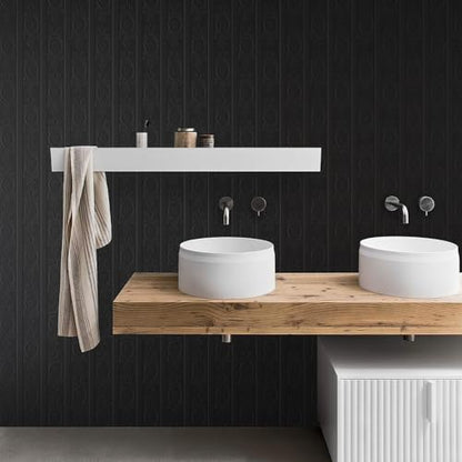 JiffDiff Wallpaper Peel and Stick Textured, 3D Black Embossed Wall Paper Stick on Wallpaper Modern Waterproof Self Adhesive Contact Paper(17.3" x 120") - color: Black, size: 17.3" x 120"