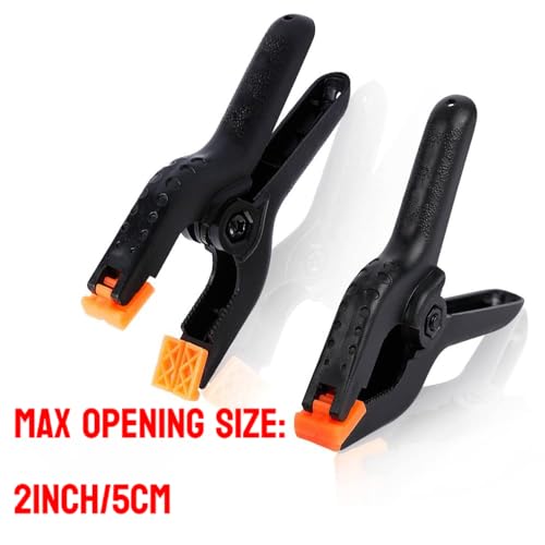 10 PCS 4.5 inch Professional Plastic Large Spring Clamps Heavy Duty for Crafts or Plastic Clips and Backdrop Clips Clamps for Backdrop Stand,Photography, Home Improvement and so on…