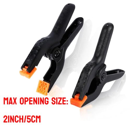 10 PCS 4.5 inch Professional Plastic Large Spring Clamps Heavy Duty for Crafts or Plastic Clips and Backdrop Clips Clamps for Backdrop Stand,Photography, Home Improvement and so on…