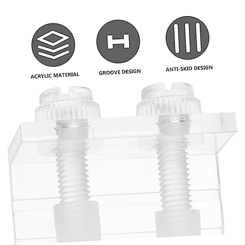BESPORTBLE 2pcs Acrylic Clips for Fish Tank Backdrop Aquarium Background Fixing Clamp Siphon Design for Easy Installation and Durability
