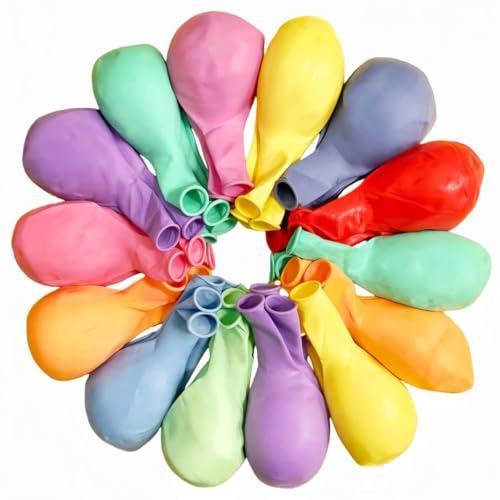 100 Pack 18 inch Pastel Balloons 10 Kinds Colors Colorful Party Balloon Bulk for Various Party Events Decorations - color: Multi Color Pastel, size: 18 Inch