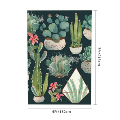 Succulent Plants and Cactus Backdrop Background for Photography 5x7ft Photobooth Professional Photo Backdrop Curtains Video Photography Studio Photo Backgrounds Banner Booth Background Screen Parties - color: Succulent Plants And Cactus