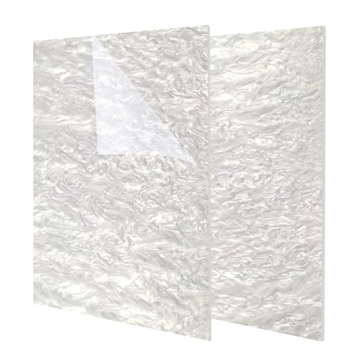 2 Pack12x8 Inch Pearl Cast Acrylic Sheets for CO2 Laser Cutting and Engraving Patterned Acrylic Plastic Sheets 1/8 Thick for DIY Crafts, Home Decor, Art Design (2, Pearl White, 12x8 Inch) - color: Pearl White, size: 12x8 Inch