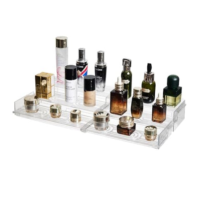 Display Risers, 4 Tier Perfume Organizer Stand，Clear Cupcake Stand Holder，Display Risers for Figures,Cake Shelves Retail (19inch-1pack) - size: 19inch-1pack