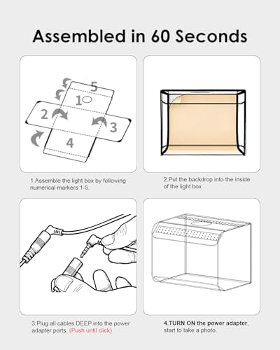 17"x13"x13"Light Box Photography,Foldable Bi-Color Dimmable Shooting Tent Kit with LED Lights & 3 Backdrops，Photo Light Box for Product Photography