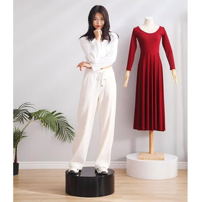 Bridal Shop Pedestal Stands - Round Clothing Display Risers, Large Cylinder Base for Mannequin & Photography Props, Perfect for Showcasing Dresses & Accessories - size: 80x30cm/31.5x11.8in