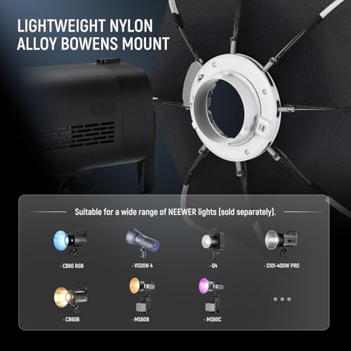 NEEWER 35.4'' Octagonal Softbox, Quick Release Parabolic Soft Box with Bowens Mount, Diffusers, Grid, Bag Compatible with Aputure 120d Compatible with Godox SL60w NEEWER Q4 AS600B CB300B Q300, NS92P - style: 35.4"/90cm Octagonal