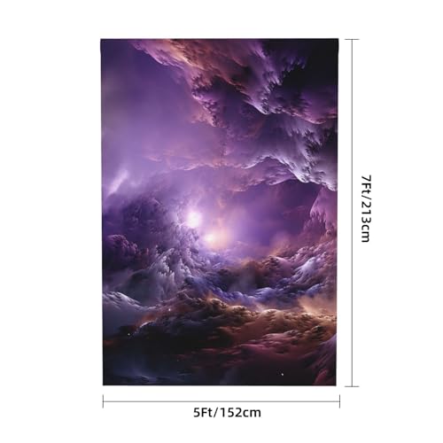 Purple Galaxy Backdrop Background for Photography 5x7ft Photobooth Professional Photo Backdrop Curtains Video Photography Studio Photo Backgrounds Banner Booth Background Screen Parties - color: Purple Galaxy