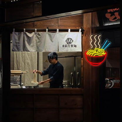 Ramen Neon Sign, Japanese Anime Led Neon Lights for Wall Decor Noodle Neon Signs for Restaurant Ramen Shop Store Kitchen Home Dinning Room USB Powered(14.2"*11.6") - style: Ramen