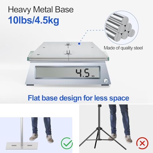 EMART Backdrop Stand, 6.5x10 ft Adjustable Photo Background Pipe and Drape Photography Kit with Heavy Duty Metal Flat Base for Parties, Wedding, Video Studio, Birthday - Silver - color: Silver