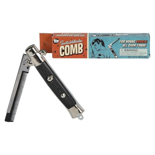 Zugar Land Switch Blade Comb, 9 Inch Display Box, 3 Inch Switchblade Hair Comb (Standard, 2, Count)