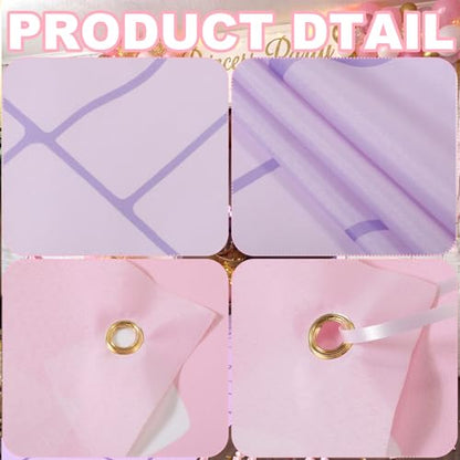 Frienda Princess Party Decorations Kit Pink Castle Backdrop Princess Door Cover with Rug 200 Purple and Pink Paper Chain Royal Kingdom Wall Fort for Renaissance Knight Castle Photo Props - style: Princess