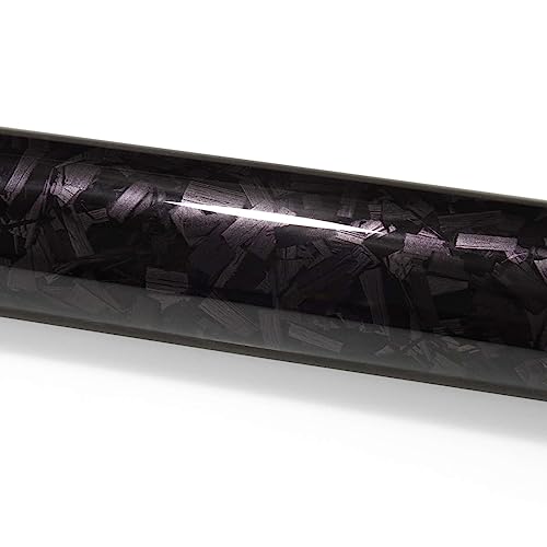 2pcs 4"x8" (10cmx20cm) Sample Black PET Marble Forged Carbon Fiber Textured Gloss Vinyl Wrap Auto Car Sticker Decal Film Sheet Bubble Free Air Release Technology - color: Black, size: 2pcs 4"x8" (10cmx20cm) Sample