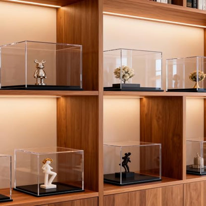 Clear Acrylic Display Case for Stationery & Toys, Dustproof Transparent Organizer Box for Collectibles, Action Figures, Pens, Markers, Building Blocks, Desktop Storage & Showcase