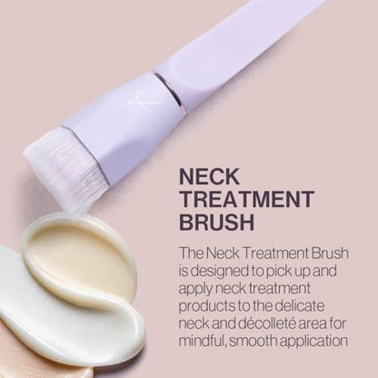 Anisa Beauty Neck Treatment Brush | Skincare Application Tool For Neck Cream, Masks, Moisturizer & Sunscreen | Soft Vegan Fibers for Smooth Application on Neck & Décolleté