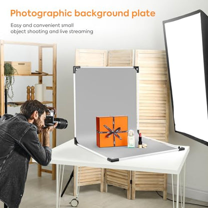 Small Backdrop Stand 1.3x2.6ft, Flat Lay Seamless Paper Props, Detachable Crossbar, Portable Background Stand Support for Photography, Table Backdrop Holder for Makeup Food Small Product Photography