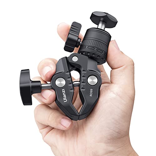ULANZI R099 Super Clamp Camera Mount with 360° Ballhead for Bike/Bicycle/Motorcycle Handlebar Pole Tripod Tube Crossbar Gimbal Rods Mount for Insta360/GoPro/AKASO/DJI/Phone/DSLR/Light/Monitor - style: R099