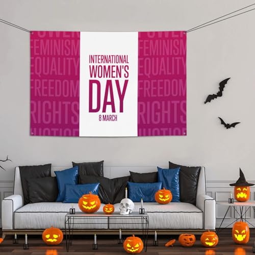 International Women's Day 2026 Backdrops 47 * 71 Inches Holiday Party Photography Background Indoor Outdoor Festival Photo Banner Booth Props Wall Decoration - color: Brass